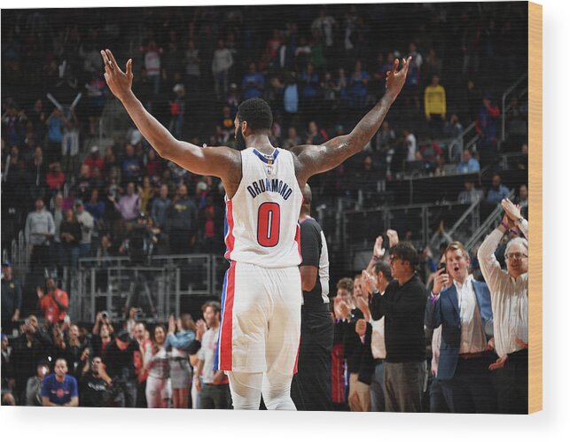 Nba Pro Basketball Wood Print featuring the photograph Andre Drummond by Chris Schwegler