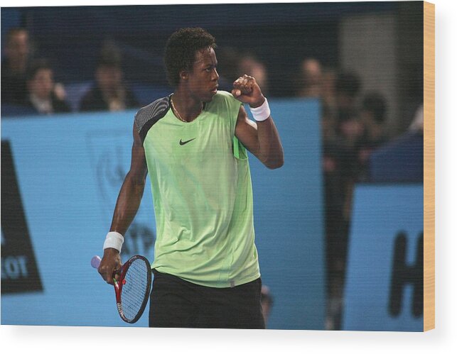 Tennis Wood Print featuring the photograph Gael Monfils #5 by Icon Sport
