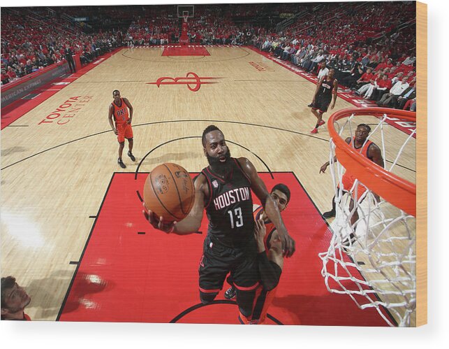 James Harden Wood Print featuring the photograph James Harden #5 by Nathaniel S. Butler
