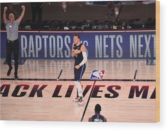 Playoffs Wood Print featuring the photograph Los Angeles Clippers v Dallas Mavericks - Game Four by David Dow