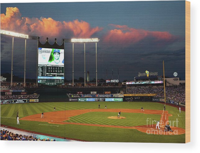 People Wood Print featuring the photograph Whit Merrifield by Jamie Squire