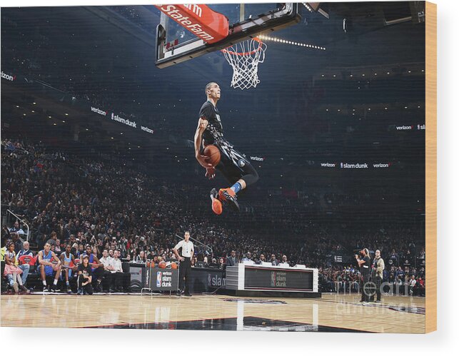 Zach Lavine Wood Print featuring the photograph Zach Lavine by Nathaniel S. Butler