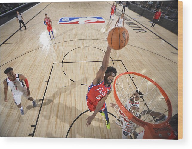 Nba Pro Basketball Wood Print featuring the photograph Joel Embiid by Jesse D. Garrabrant