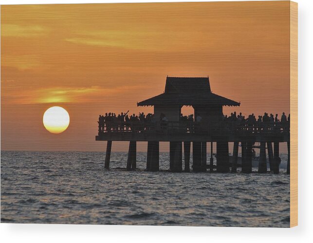  Wood Print featuring the photograph Naples Sunset #56 by Donn Ingemie