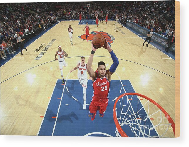 Ben Simmons Wood Print featuring the photograph Ben Simmons #6 by Nathaniel S. Butler