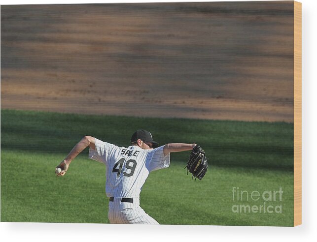 American League Baseball Wood Print featuring the photograph Chris Sale by Jonathan Daniel