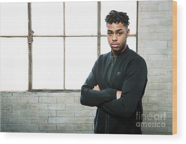 Nba Pro Basketball Wood Print featuring the photograph D'angelo Russell by Nathaniel S. Butler