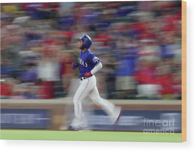 People Wood Print featuring the photograph Elvis Andrus #6 by Tom Pennington