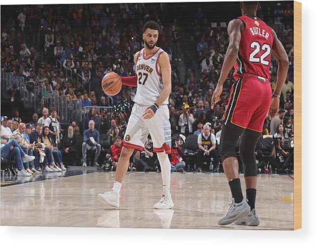 Playoffs Wood Print featuring the photograph Jamal Murray #6 by Nathaniel S. Butler