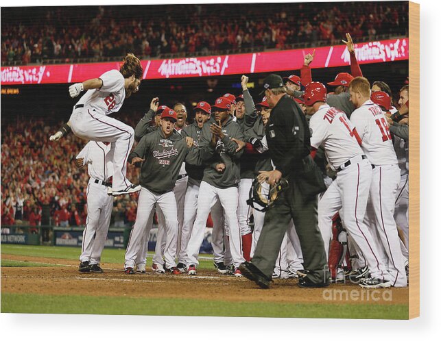 Playoffs Wood Print featuring the photograph Jayson Werth #6 by Rob Carr