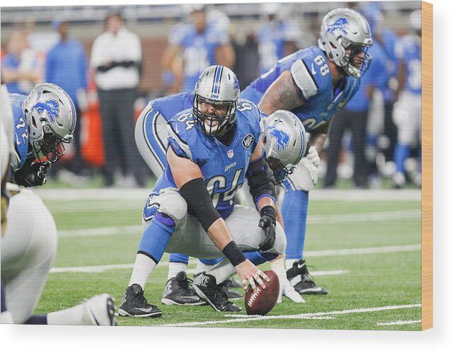 Professional Sport Wood Print featuring the photograph NFL: OCT 16 Rams at Lions #6 by Icon Sportswire