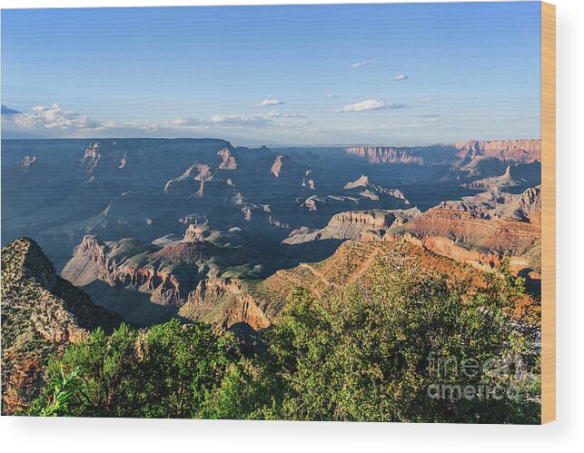 Grand Wood Print featuring the photograph The Grand Canyon landscape in Arizona, USA. #6 by Michal Bednarek