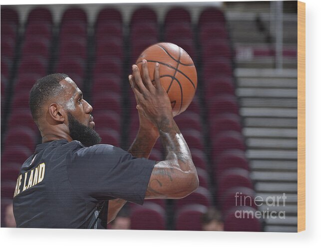 Nba Pro Basketball Wood Print featuring the photograph Lebron James by David Liam Kyle