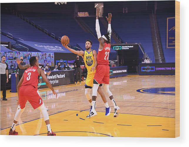 San Francisco Wood Print featuring the photograph Stephen Curry by Noah Graham
