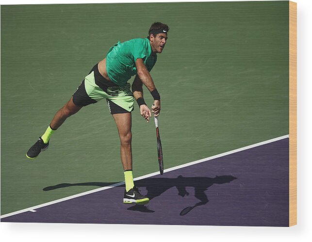 Sport Wood Print featuring the photograph 2017 Miami Open - Day 8 #7 by Julian Finney