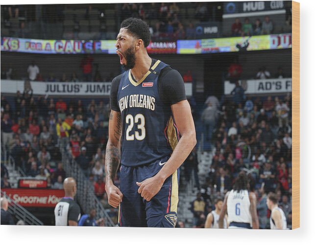 Smoothie King Center Wood Print featuring the photograph Anthony Davis by Layne Murdoch Jr.