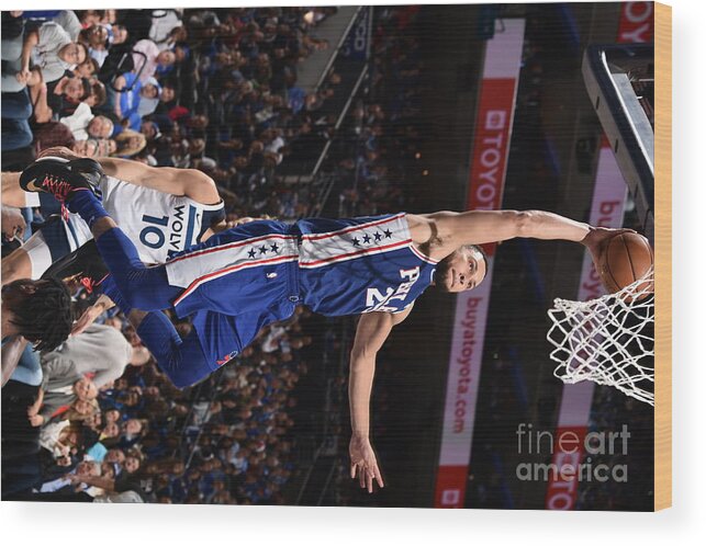 Ben Simmons Wood Print featuring the photograph Ben Simmons by David Dow