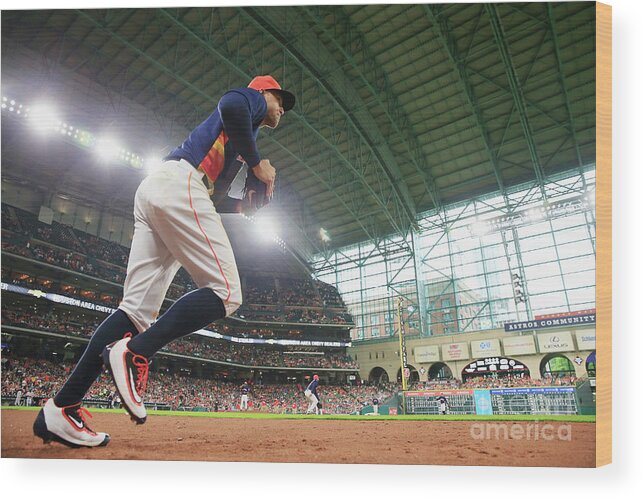 People Wood Print featuring the photograph George Springer by Scott Halleran