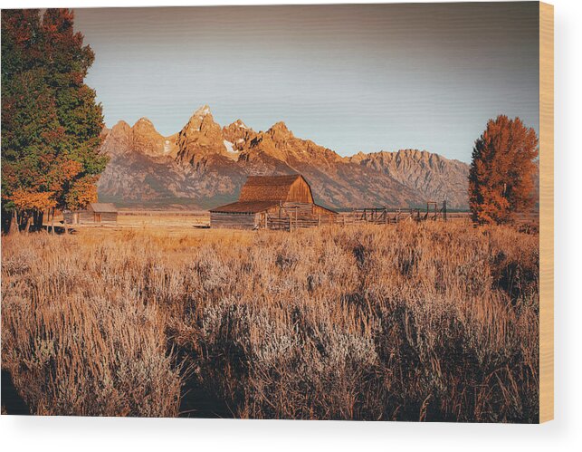 Grand Wood Print featuring the photograph Grand Teton National Park #7 by Brian Venghous