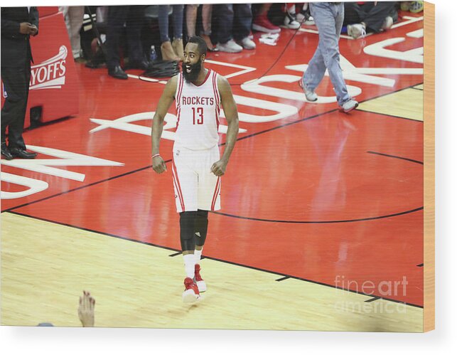 James Harden Wood Print featuring the photograph James Harden by Nathaniel S. Butler