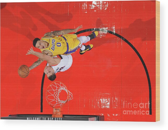 Nba Pro Basketball Wood Print featuring the photograph Kyle Kuzma by Andrew D. Bernstein