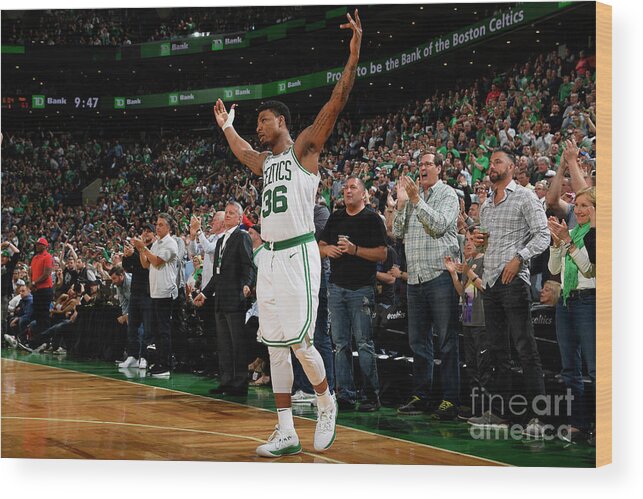 Playoffs Wood Print featuring the photograph Marcus Smart by Brian Babineau