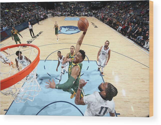 Donovan Mitchell Wood Print featuring the photograph Mike Conley #7 by Joe Murphy