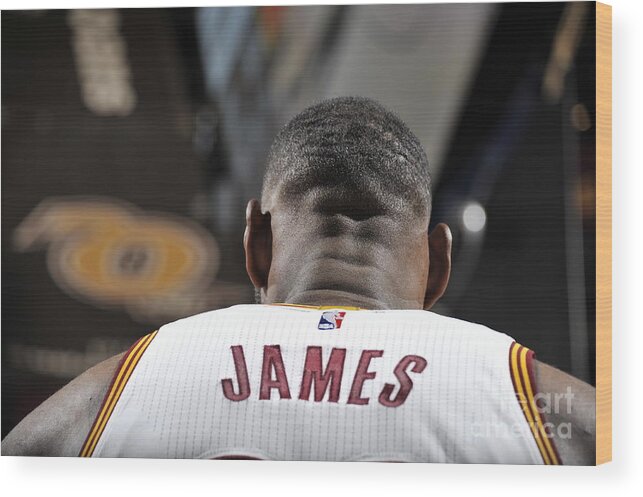 Lebron James Wood Print featuring the photograph Lebron James #73 by David Liam Kyle