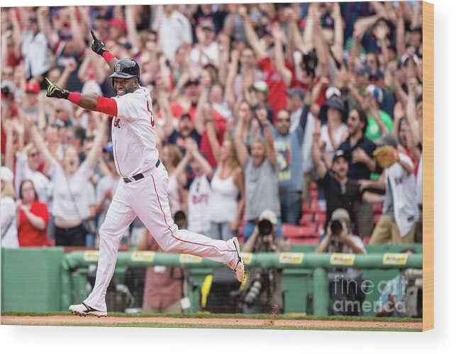 People Wood Print featuring the photograph David Ortiz by Billie Weiss/boston Red Sox