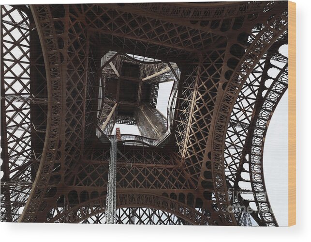 Paris Wood Print featuring the photograph Eiffel Tower, Paris, France #8 by Steven Spak