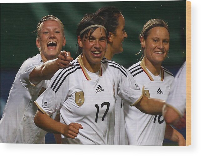 International Match Wood Print featuring the photograph Germany v Norway - Women's International Friendly #8 by Alexander Hassenstein