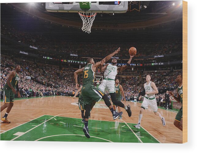 Nba Pro Basketball Wood Print featuring the photograph Jaylen Brown by Brian Babineau