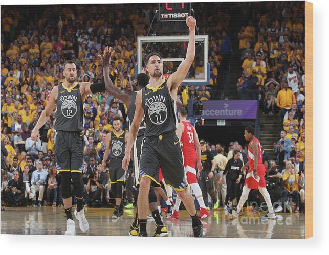 Playoffs Wood Print featuring the photograph Klay Thompson by Nathaniel S. Butler