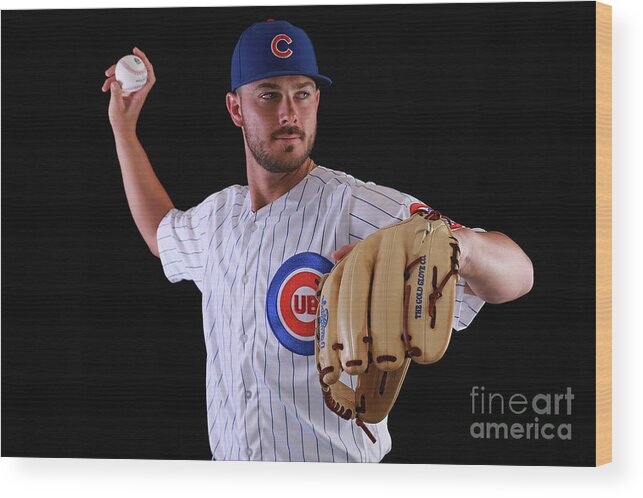 Media Day Wood Print featuring the photograph Kris Bryant #8 by Gregory Shamus