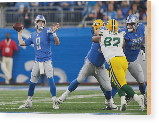 Detroit Wood Print featuring the photograph NFL: DEC 31 Packers at Lions #8 by Icon Sportswire