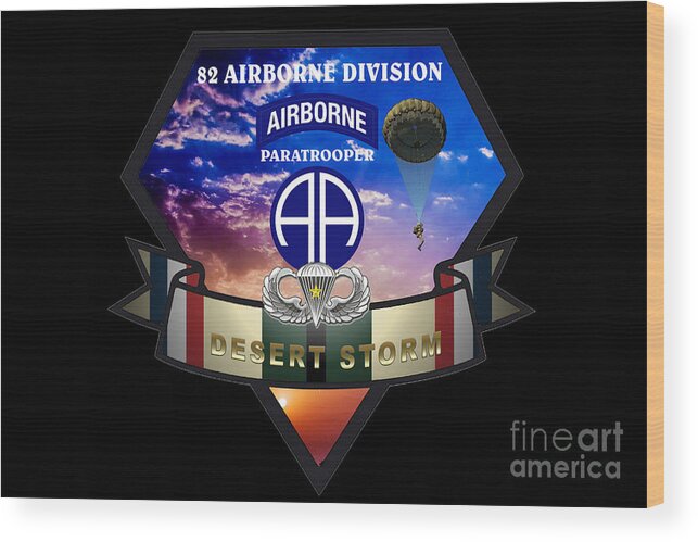 82nd Wood Print featuring the digital art 82 Airborne Division by Bill Richards