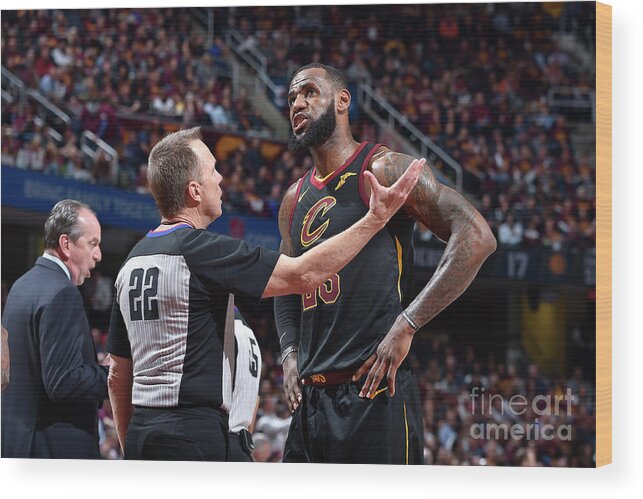 Playoffs Wood Print featuring the photograph Lebron James by David Liam Kyle