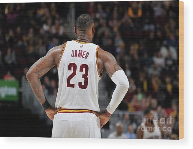 Lebron James Wood Print featuring the photograph Lebron James #86 by David Liam Kyle