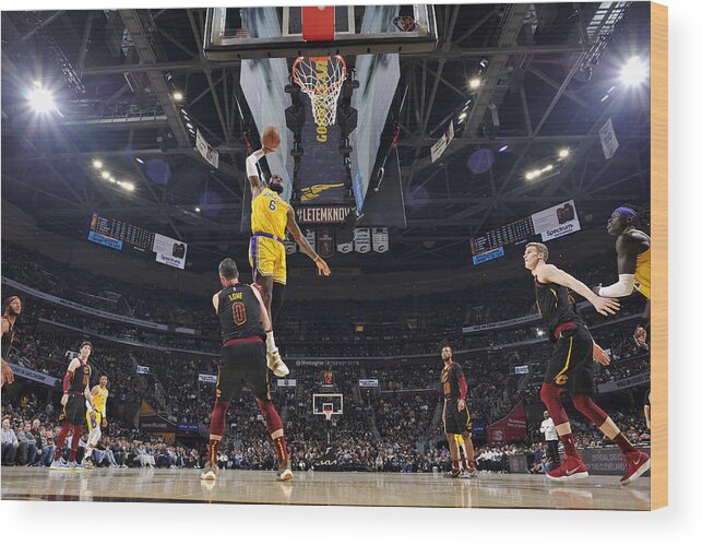 Lebron James Wood Print featuring the photograph Lebron James #89 by David Liam Kyle