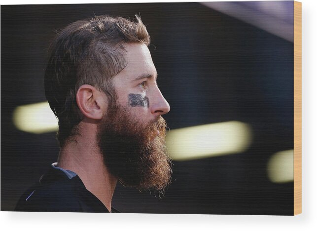 People Wood Print featuring the photograph Charlie Blackmon by Doug Pensinger