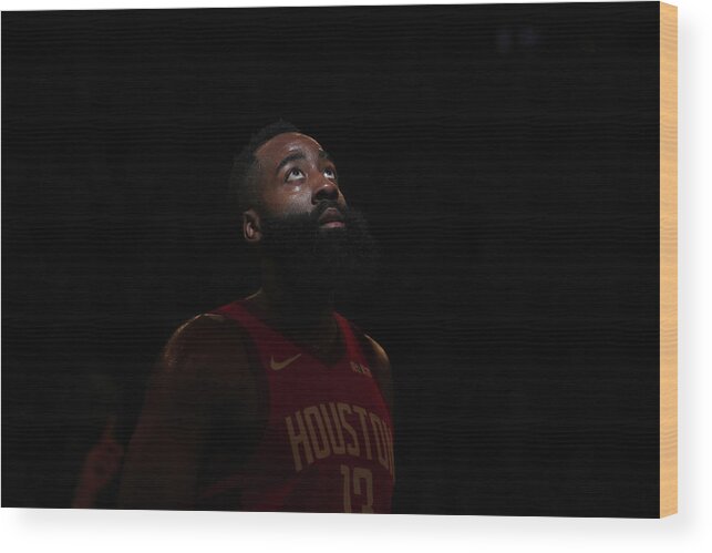 James Harden Wood Print featuring the photograph James Harden by Nathaniel S. Butler