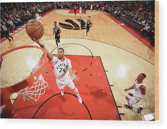 Nba Pro Basketball Wood Print featuring the photograph Norman Powell by Ron Turenne