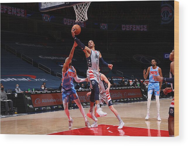 Russell Westbrook Wood Print featuring the photograph Russell Westbrook #9 by Ned Dishman