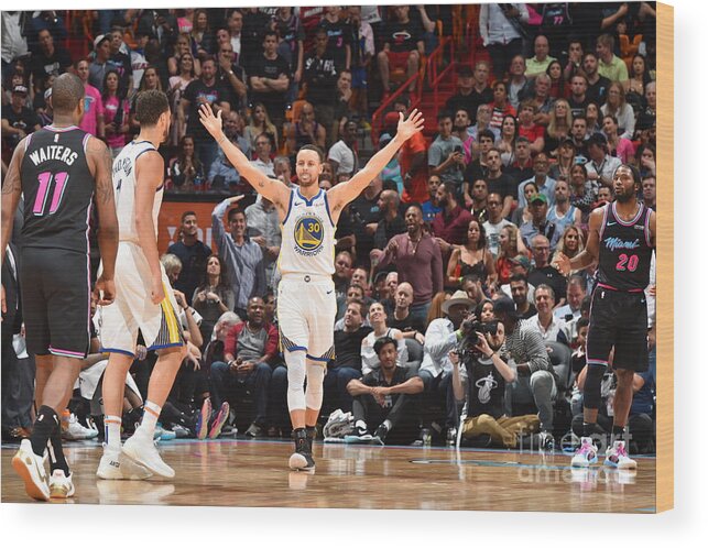 Stephen Curry Wood Print featuring the photograph Stephen Curry #9 by Jesse D. Garrabrant
