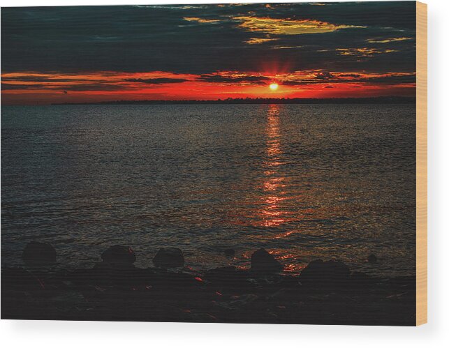 Landscape Wood Print featuring the photograph A Day's End by Rich Kovach