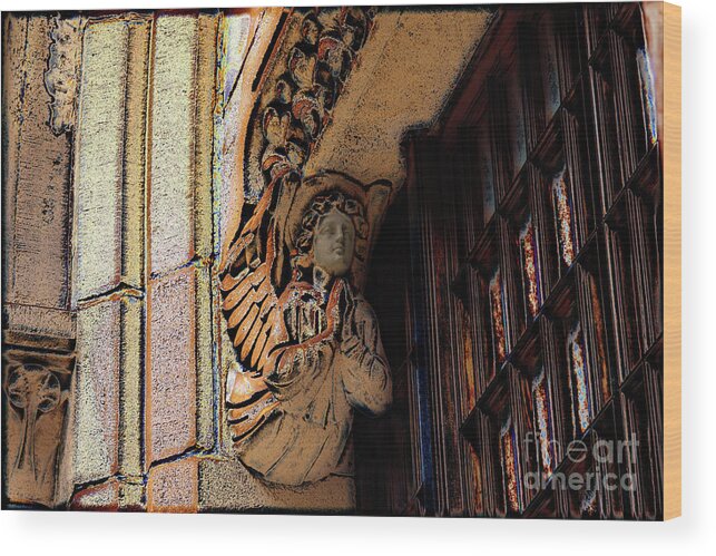 Klimt Wood Print featuring the photograph A Klimt style image of an Angel by Pics By Tony