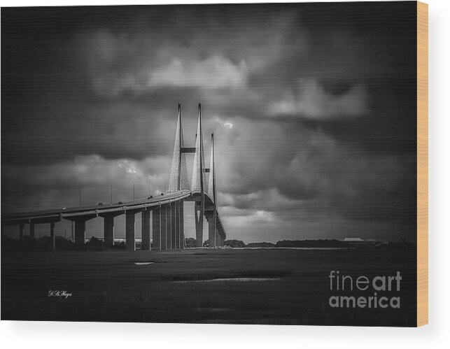 Bridge Wood Print featuring the photograph A Moody Bridge by DB Hayes