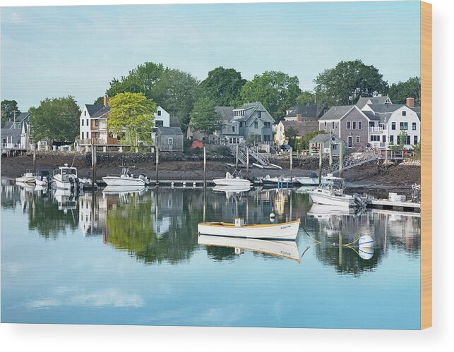 South End Wood Print featuring the photograph A Portsmouth South End Scene by Eric Gendron