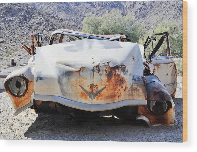 Mojave Wood Print featuring the photograph Abandoned Mojave Auto by Kyle Hanson