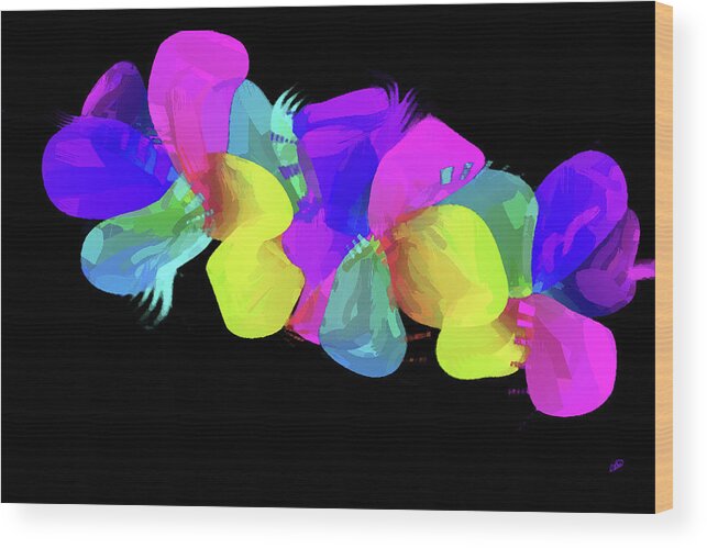 Abstract Wood Print featuring the painting Abstract - DWP1541812 by Dean Wittle